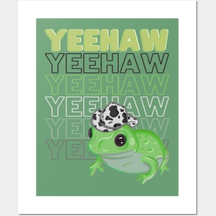 Yeehaw Green Frog Posters and Art